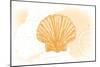 Scallop Shell - Yellow - Coastal Icon-Lantern Press-Mounted Art Print