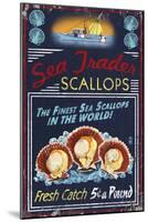 Scallops - Vintage Sign-Lantern Press-Mounted Art Print