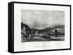 Scalloway Bay and Castle, Zetland, 19th Century-J Horsburgh-Framed Stretched Canvas
