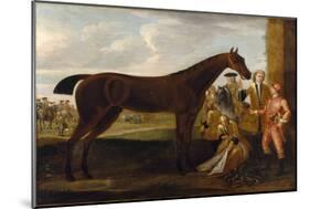 Scamp', a Bay Racehorse Owned by the 3Rd Duke of Devonshire and a Jockey on a Racecourse (Newmarket-John Wootton-Mounted Giclee Print
