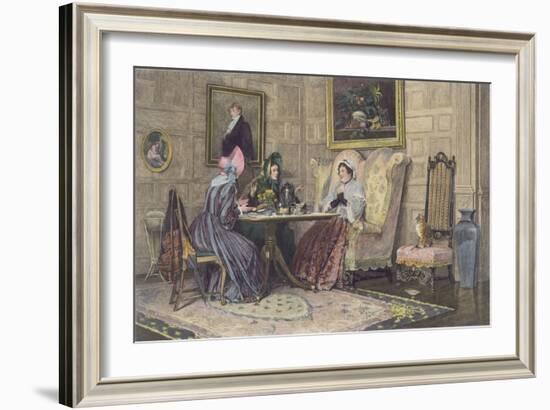 Scandal and Tea, Published 1893-Walter Dendy Sadler-Framed Giclee Print