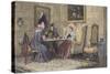 Scandal and Tea, Published 1893-Walter Dendy Sadler-Stretched Canvas