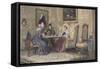 Scandal and Tea, Published 1893-Walter Dendy Sadler-Framed Stretched Canvas