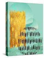 Scandi Abstract Mint Gold-Urban Epiphany-Stretched Canvas