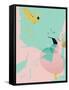 Scandi Abstract Mint Pink-Urban Epiphany-Framed Stretched Canvas