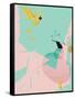 Scandi Abstract Mint Pink-Urban Epiphany-Framed Stretched Canvas