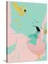 Scandi Abstract Mint Pink-Urban Epiphany-Stretched Canvas