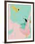 Scandi Abstract Mint Pink-Urban Epiphany-Framed Art Print