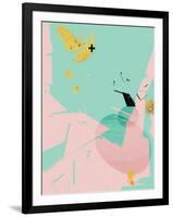 Scandi Abstract Mint Pink-Urban Epiphany-Framed Art Print