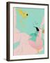 Scandi Abstract Mint Pink-Urban Epiphany-Framed Art Print