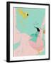 Scandi Abstract Mint Pink-Urban Epiphany-Framed Art Print