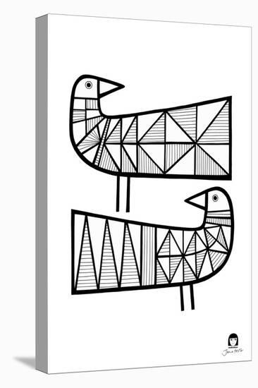 Scandi Birds-Jane Foster-Stretched Canvas