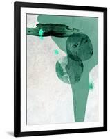 Scandi Minimalist Abstract TEAL-Urban Epiphany-Framed Art Print