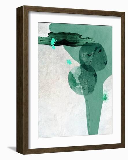 Scandi Minimalist Abstract TEAL-Urban Epiphany-Framed Art Print