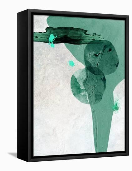 Scandi Minimalist Abstract TEAL-Urban Epiphany-Framed Stretched Canvas