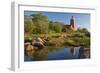 Scandinavia, Denmark, Svaneke, Svaneke Fyr, Lighthouse-Thomas Ebelt-Framed Photographic Print