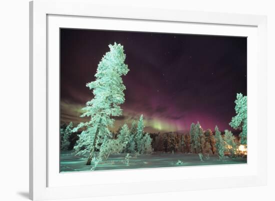 Scandinavia, Finland, Lapland, Kakslauttanen, The Aurora borealis-Daisy Gilardini-Framed Photographic Print