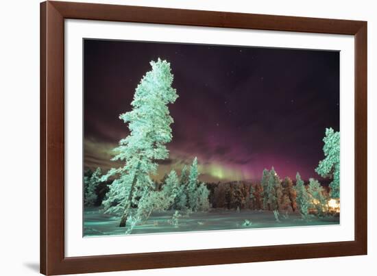 Scandinavia, Finland, Lapland, Kakslauttanen, The Aurora borealis-Daisy Gilardini-Framed Photographic Print