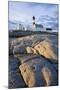 Scandinavia, Norway, Hamaroey, Tranoey, Lighthouse, Rock-Landscape-Rainer Mirau-Mounted Photographic Print