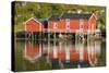 Scandinavia, Norway, Lofoten, Flakstadoey, Fisher-Alps, Shores-Rainer Mirau-Stretched Canvas