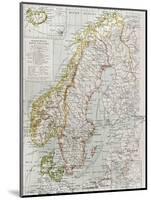 Scandinavia Political Map With Iceland Insert Map-marzolino-Mounted Art Print