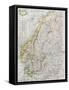 Scandinavia Political Map With Iceland Insert Map-marzolino-Framed Stretched Canvas