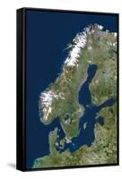 Scandinavia-PLANETOBSERVER-Framed Stretched Canvas