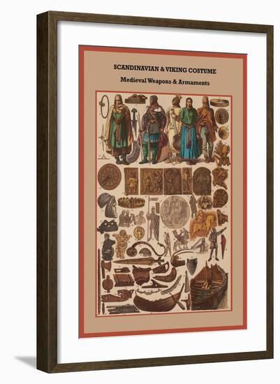 Scandinavian and Viking Costume Medieval Weapons and Armaments-Friedrich Hottenroth-Framed Art Print
