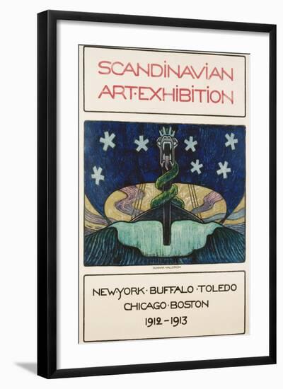 Scandinavian Art Exhibition: 1912-1913 Poster-Gunnar August Hallstrom-Framed Giclee Print