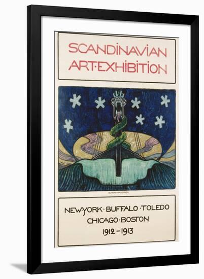 Scandinavian Art Exhibition: 1912-1913 Poster-Gunnar August Hallstrom-Framed Giclee Print