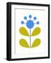 Scandinavian Blue Flower-Anita Nilsson-Framed Art Print