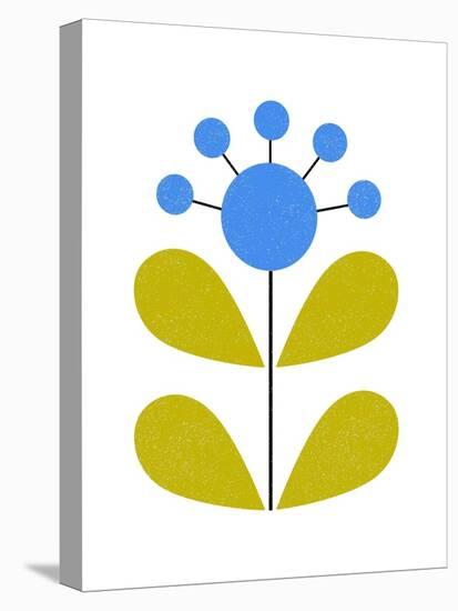 Scandinavian Blue Flower-Anita Nilsson-Stretched Canvas