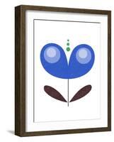 Scandinavian Blue Flower-Anita Nilsson-Framed Art Print