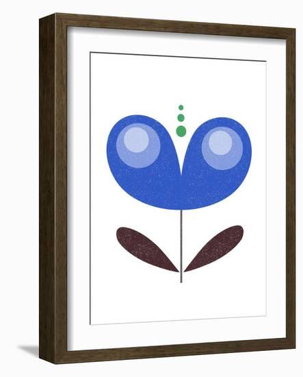 Scandinavian Blue Flower-Anita Nilsson-Framed Art Print