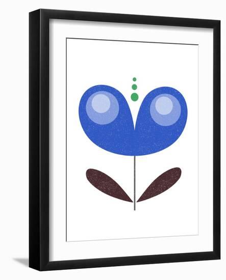 Scandinavian Blue Flower-Anita Nilsson-Framed Art Print