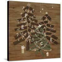 Scandinavian Christmas Peace-Yachal Design-Stretched Canvas