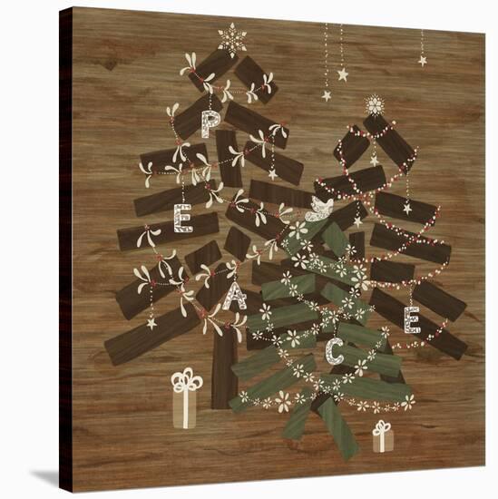 Scandinavian Christmas Peace-Yachal Design-Stretched Canvas