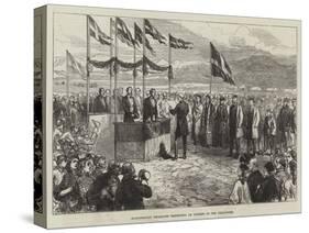 Scandinavian Delegates Presenting an Address to the Icelanders-Charles Robinson-Stretched Canvas