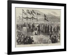 Scandinavian Delegates Presenting an Address to the Icelanders-Charles Robinson-Framed Giclee Print