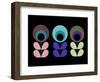 Scandinavian Flowers on Black-Anita Nilsson-Framed Art Print