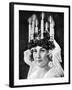 Scandinavian Girl Wearing Candle Headdress on St Lucy's Day, 1936-null-Framed Giclee Print