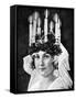 Scandinavian Girl Wearing Candle Headdress on St Lucy's Day, 1936-null-Framed Stretched Canvas