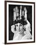 Scandinavian Girl Wearing Candle Headdress on St Lucy's Day, 1936-null-Framed Giclee Print