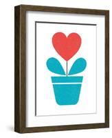 Scandinavian Heart Flower I-Anita Nilsson-Framed Art Print