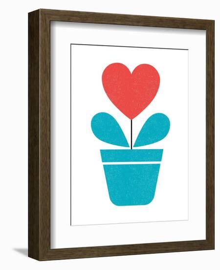 Scandinavian Heart Flower I-Anita Nilsson-Framed Art Print