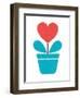 Scandinavian Heart Flower I-Anita Nilsson-Framed Art Print