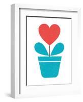 Scandinavian Heart Flower I-Anita Nilsson-Framed Art Print