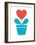 Scandinavian Heart Flower I-Anita Nilsson-Framed Art Print