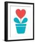 Scandinavian Heart Flower I-Anita Nilsson-Framed Art Print