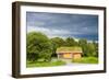 Scandinavian House with Grass Covered Roof-Lamarinx-Framed Photographic Print